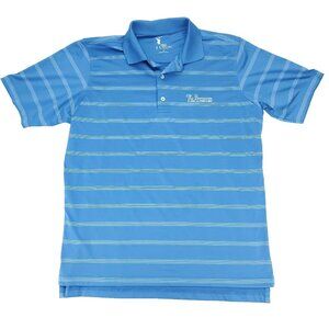 F&G Tech Polo Shirt Mens Medium Blue The Buccaneer Virgin Islands Embroidered